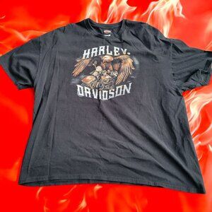 Harley-Davidson Mens Black Graphic T-Shirt 3XL 100% Cotton‎ Motown Detroit MI
